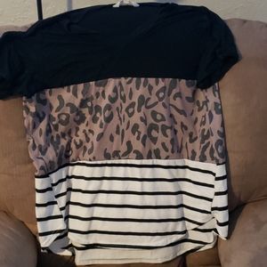 Amarlyllis high low cap sleeve shirt